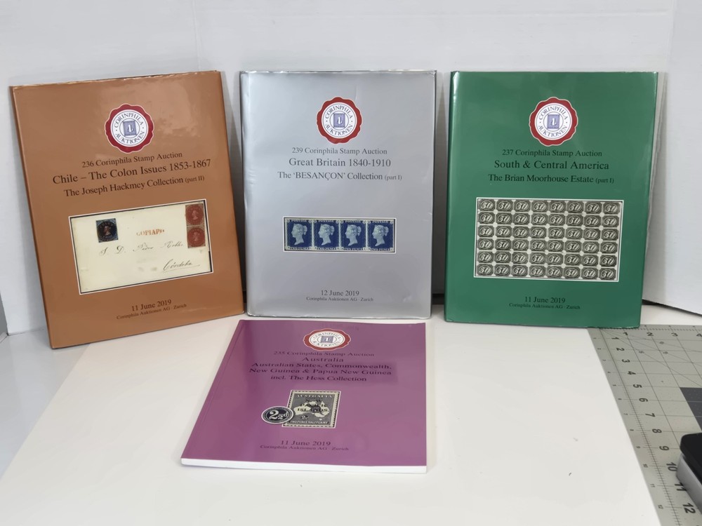 Stamp Auction Catalog Lot Corinphila 235–239 GB Australia Chile South America