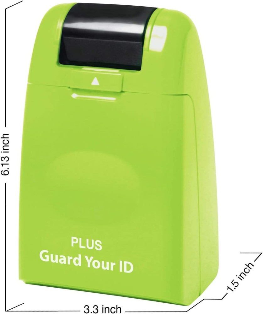 Plus Guard Your ID Identity Protection Security Stamp Wide Roller ~ GREEN