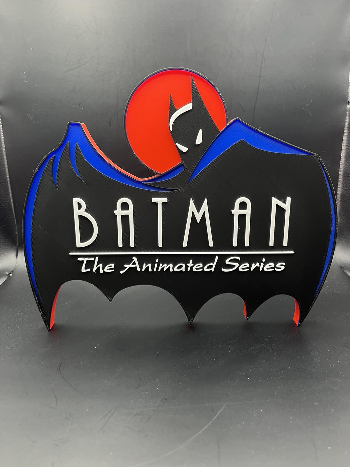 Batman the Animated Series Logo Sign Display | 3D Wall Desk Shelf Art 10 inch