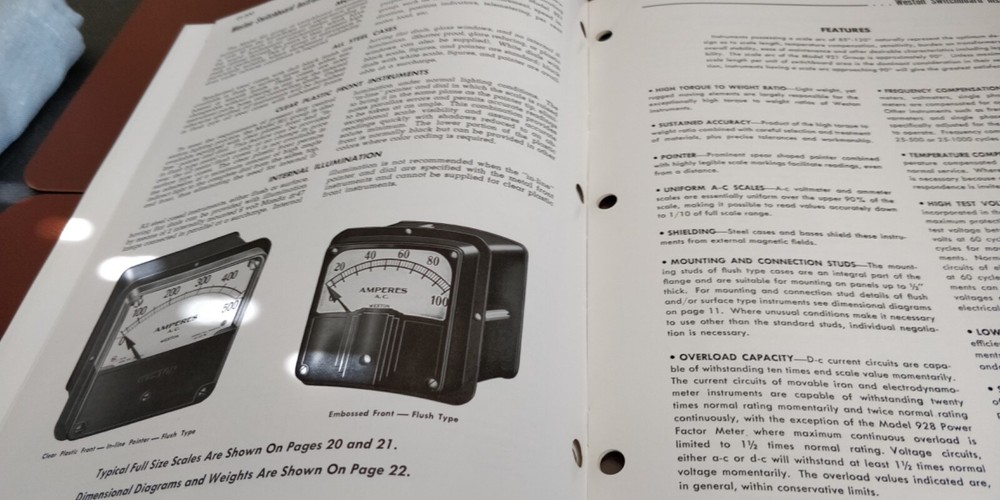 1960 ~ DAYSTROM ~ Catalog ~ Switchboard Instruments Weston