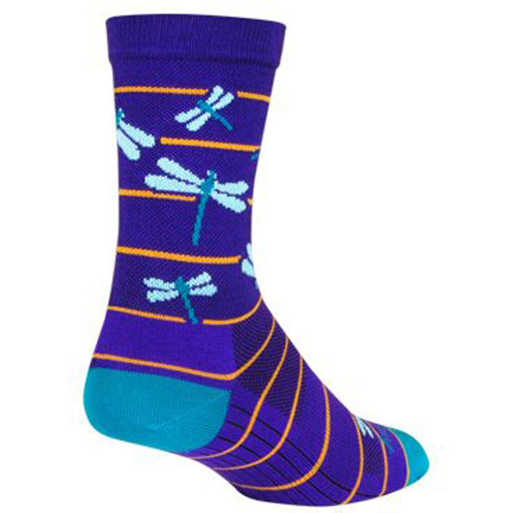 SockGuy Dragonflies 6" Crew Socks Small/Medium
