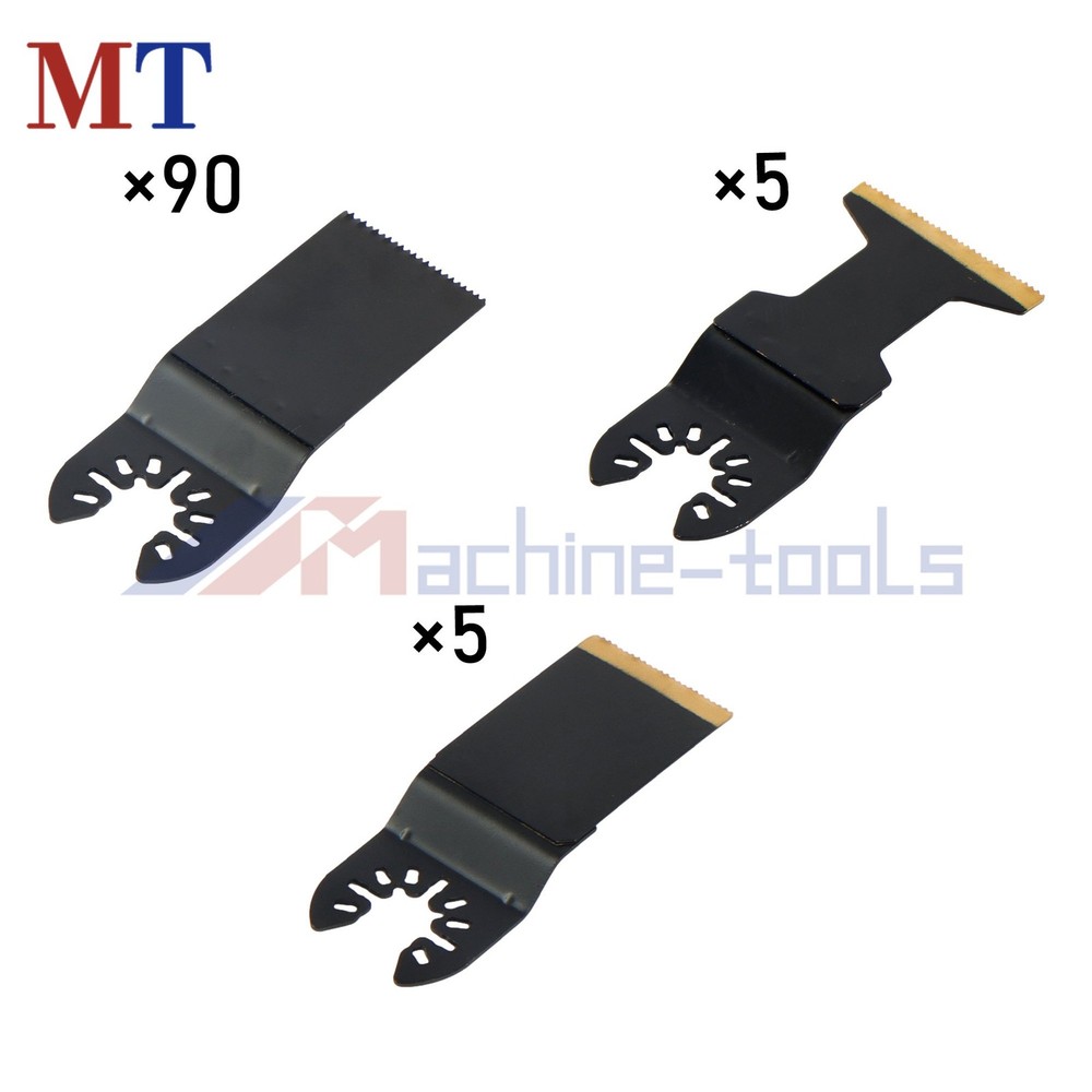 100-Piece Oscillating Saw Blade Kit Titanium Quick Release Multi Tool Blades