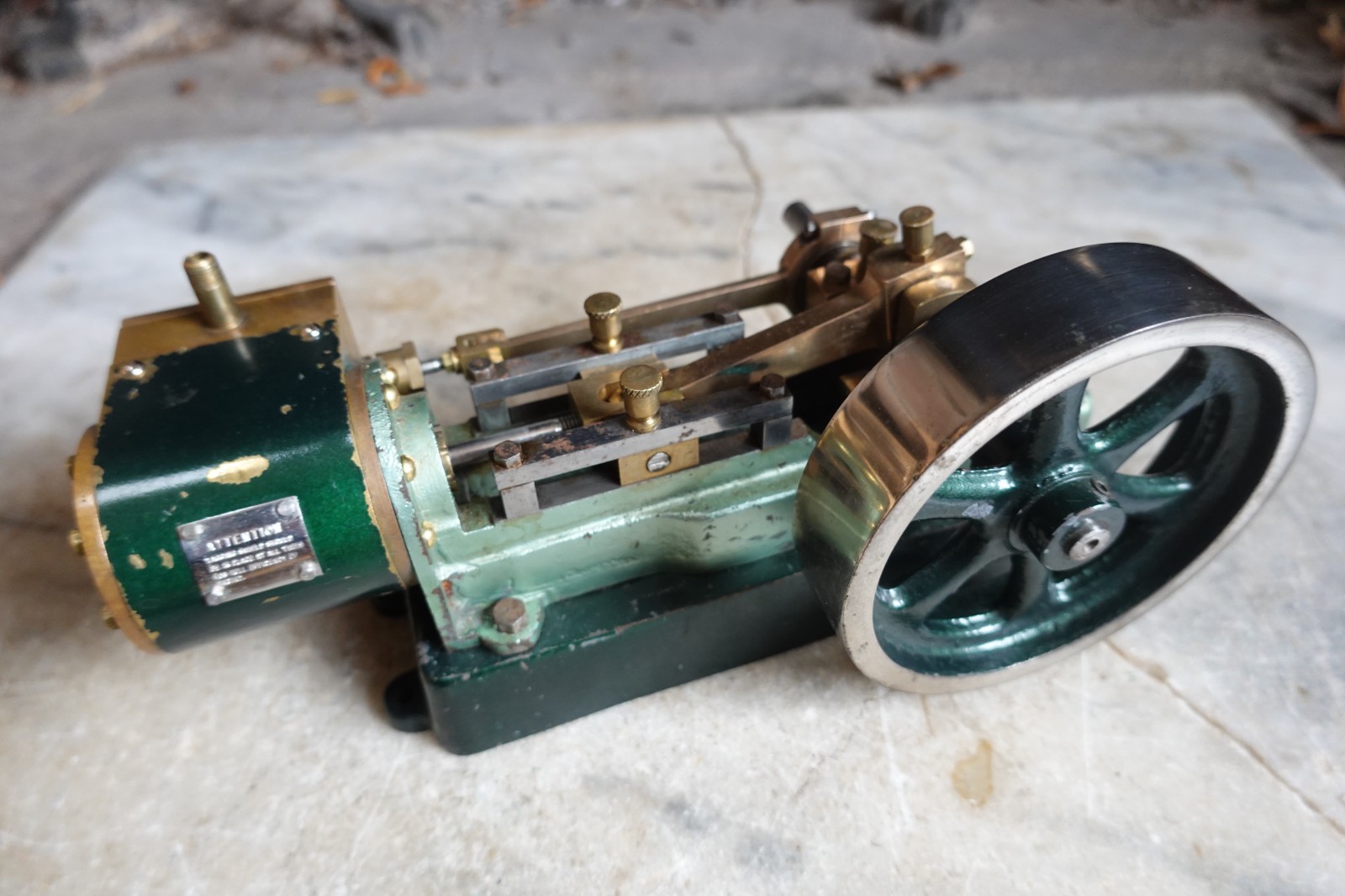 Antique RARE WORTHINGTON CENTER THROW LIVE STEAM ENGINE  ADJUSTABLE VALVE 1882