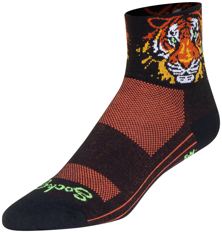 SockGuy Classic Easy Tiger Socks - 3", Large/X-Large