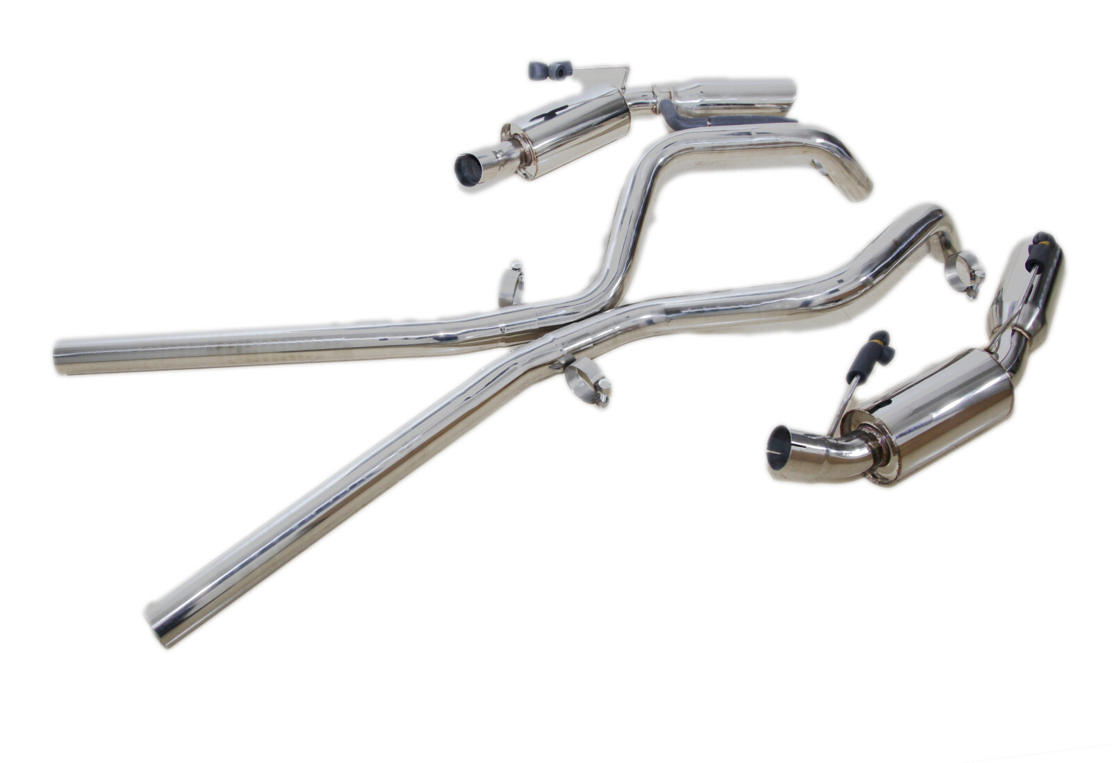 Fit Ford Mustang05-10 GT/07-10Shelby GT500 V8 Dual 4"Tip Muffler Catback Exhaust
