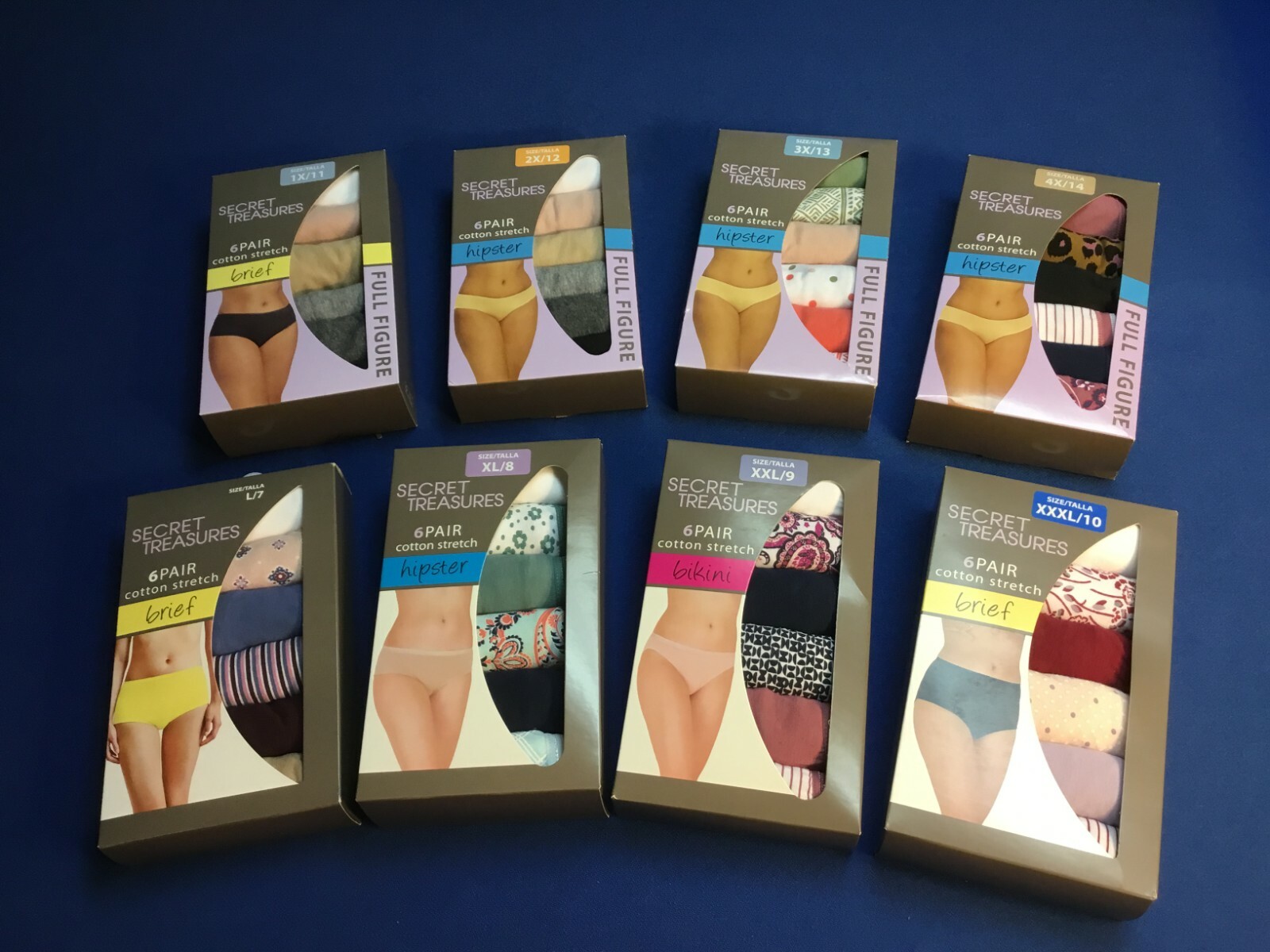 Women's underwear: Secret Treasures, available in bikini, brief, or hipster 6 pk