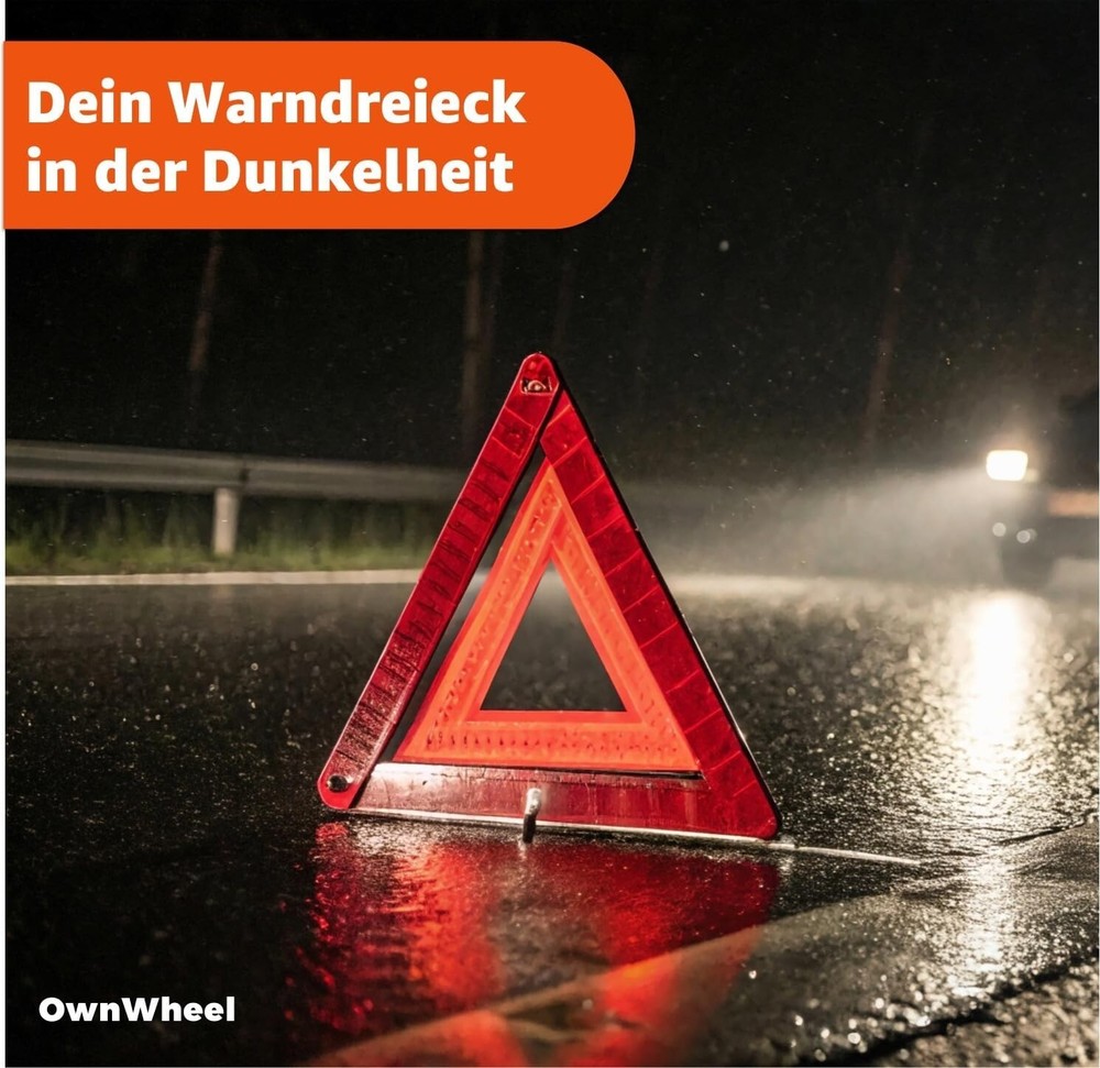 Warning triangle emergency triangle car & passenger car-red-breakdown triangle StVO ECE R27 2026