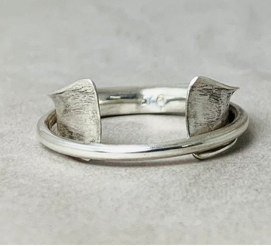 925 Sterling Silver Spinner Cut Band Ring Handmade Ring All Size RC
