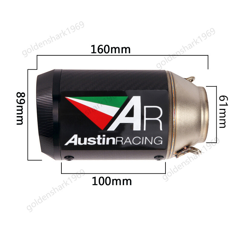 For Kawasaki Ninja ZX6R ZX636 2009-2023 Exhaust Pipe Mid Pipe Muffler Tips 160mm