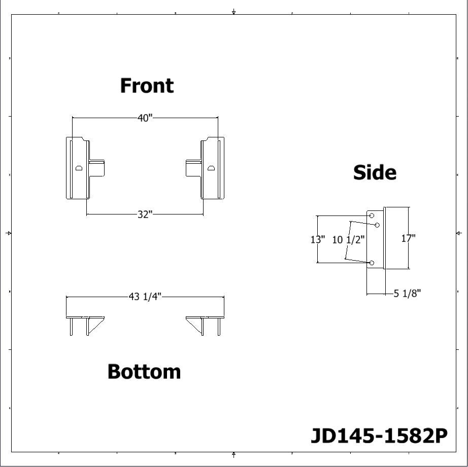 John Deere 145-158 Quick Tach Plate Set from Messer