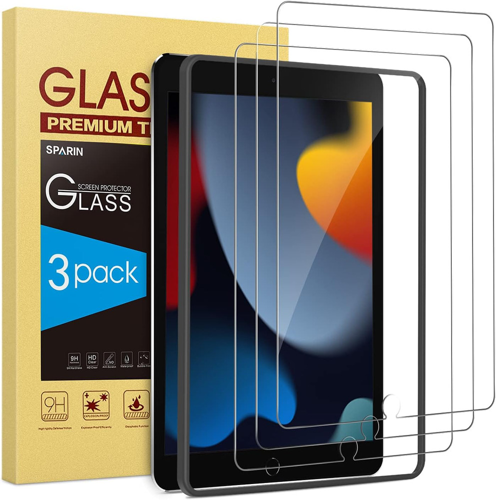 3 Pack Screen Protector for Ipad 9Th 8Th 7Th Generation 10.2 Inch, Tempered Glas