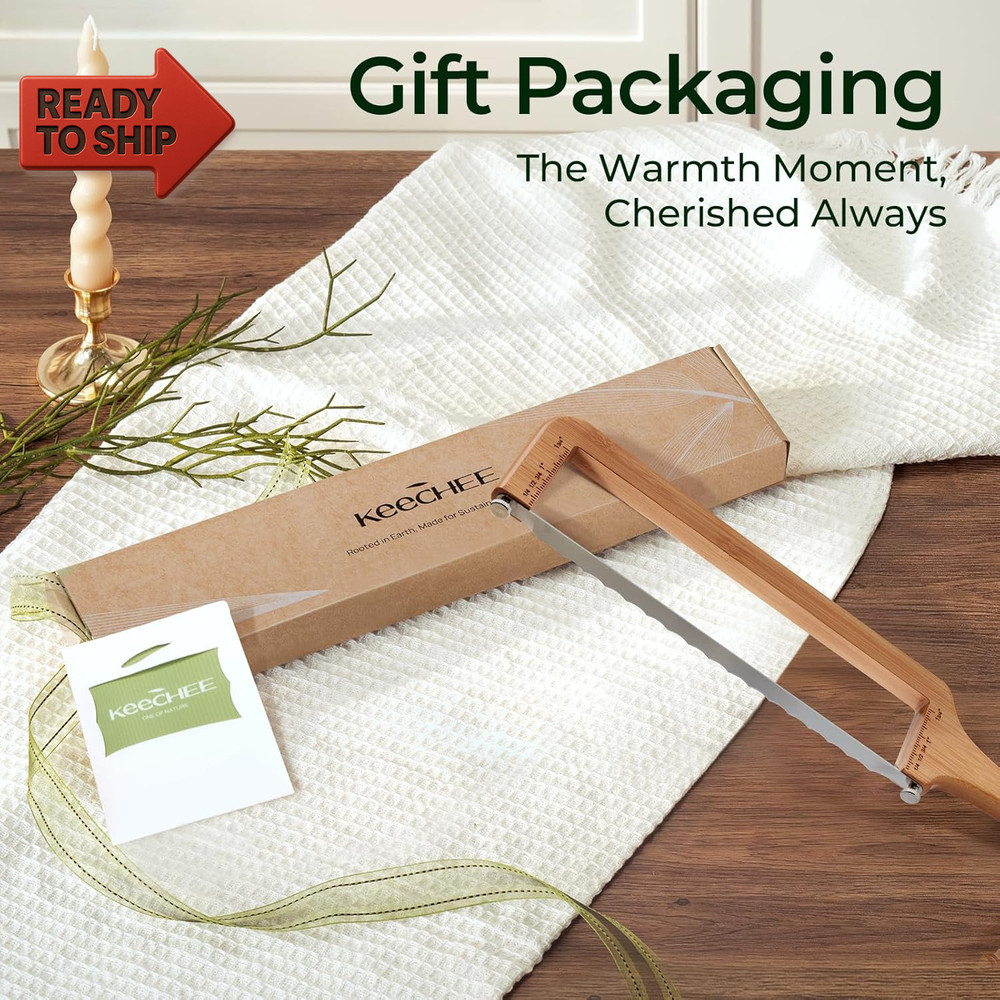 Keechee Sourdough Bread Knife – Extra Large Bread Slicer for Homemade Bread Wit
