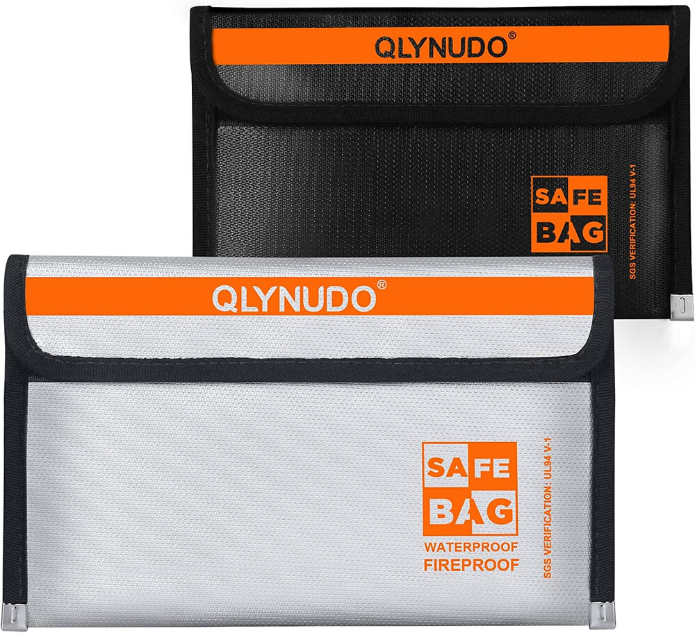 Small Fireproof Money Bag for Cash and Documents (8X5", Inside/External Size), 2
