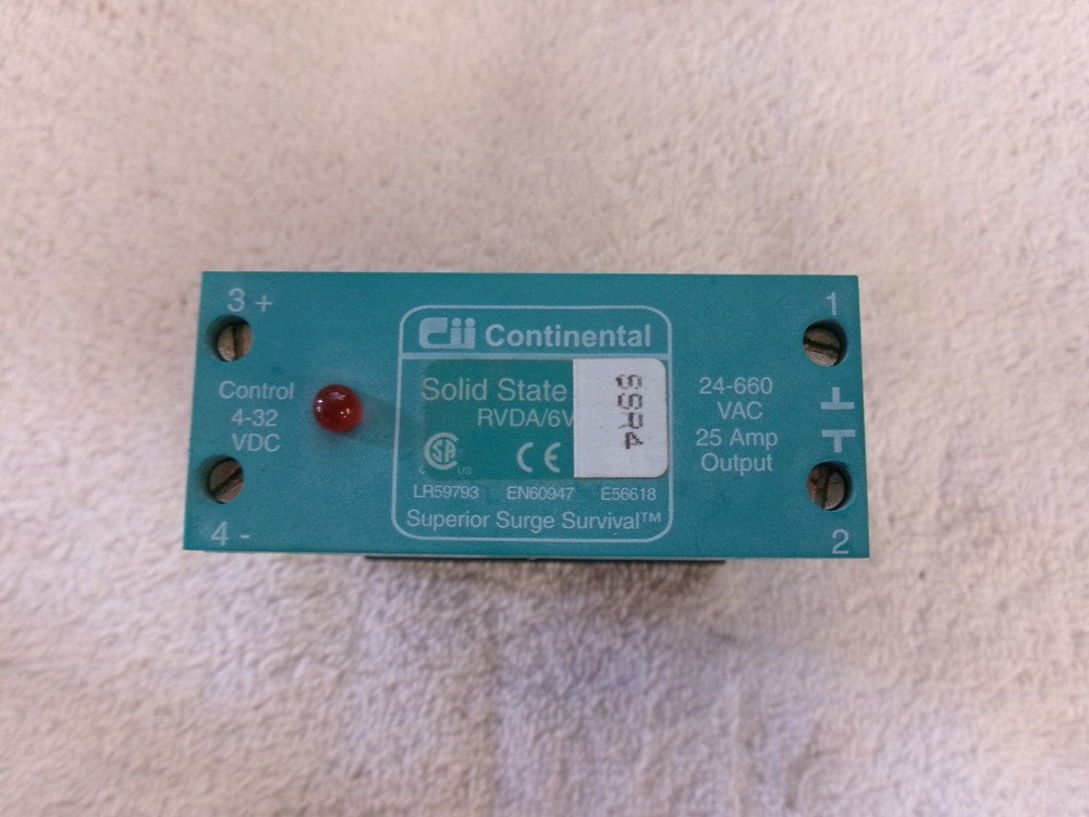 invensys Continental Solid State Relay RV Series       RVDA-6V25