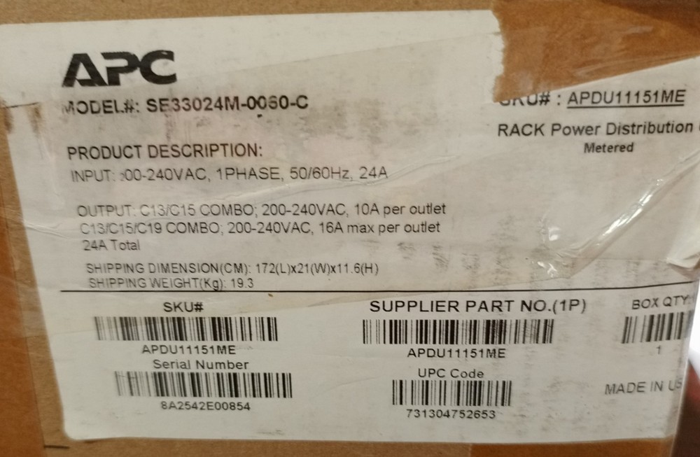 APC APDU1115ME 40 Outlets Metered