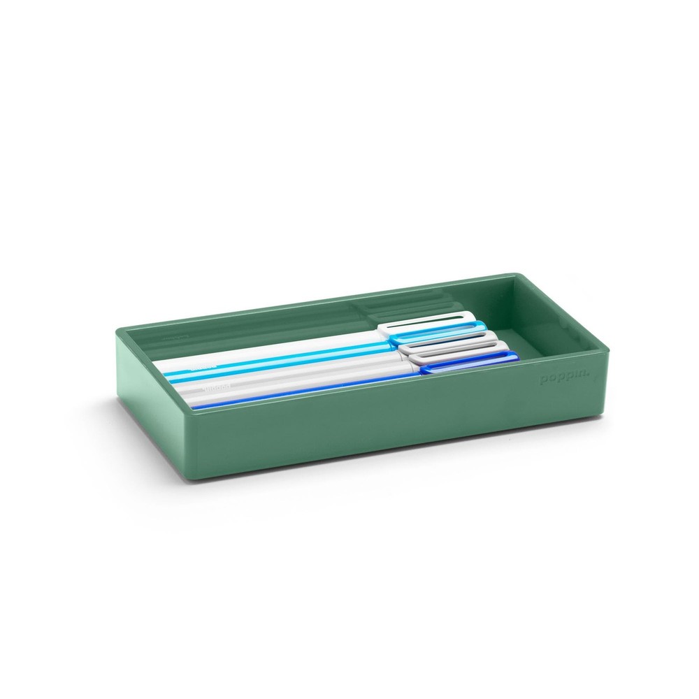 Stackable Small Accessory Tray - Modular Lacquer Desk Trays for Office Organi...