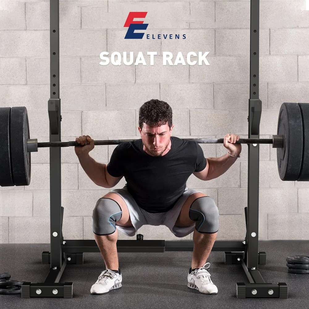 Squat Rack Stand Adjustable Bench Press Rack Barbell Rack Stand Multi-Functio...