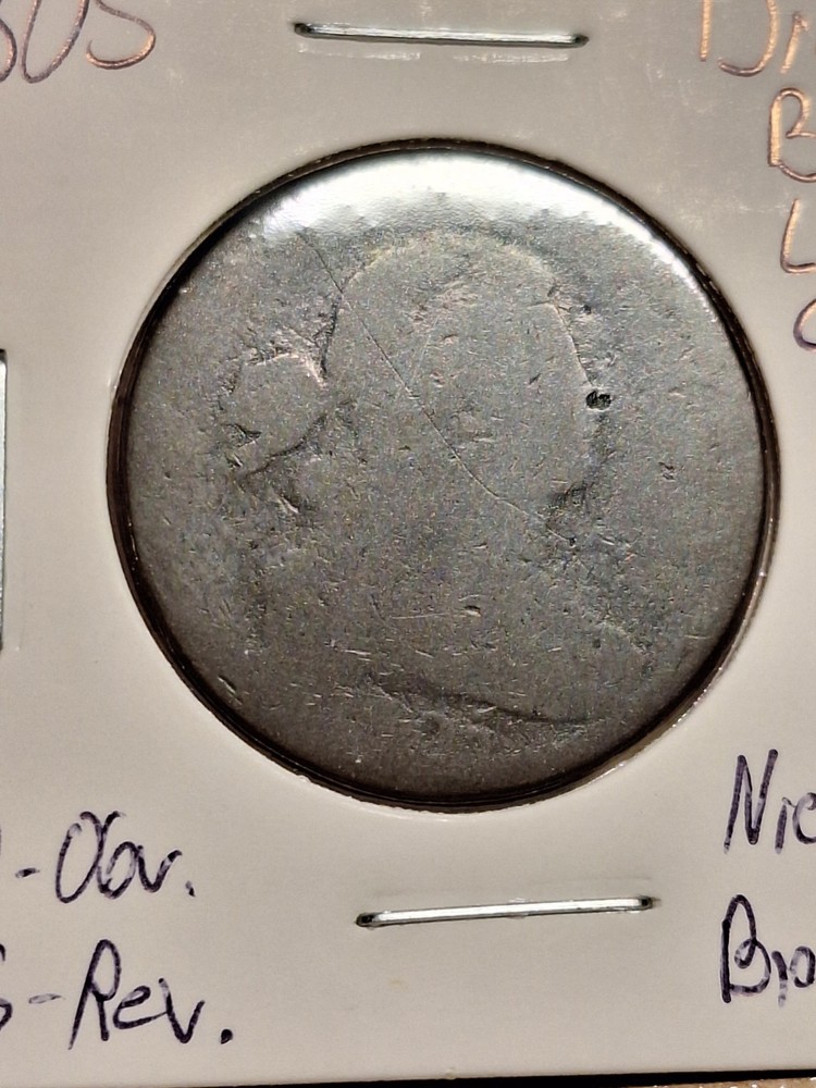 1805 Draped Bust Large Cent Worn Nicely Circulated Brown