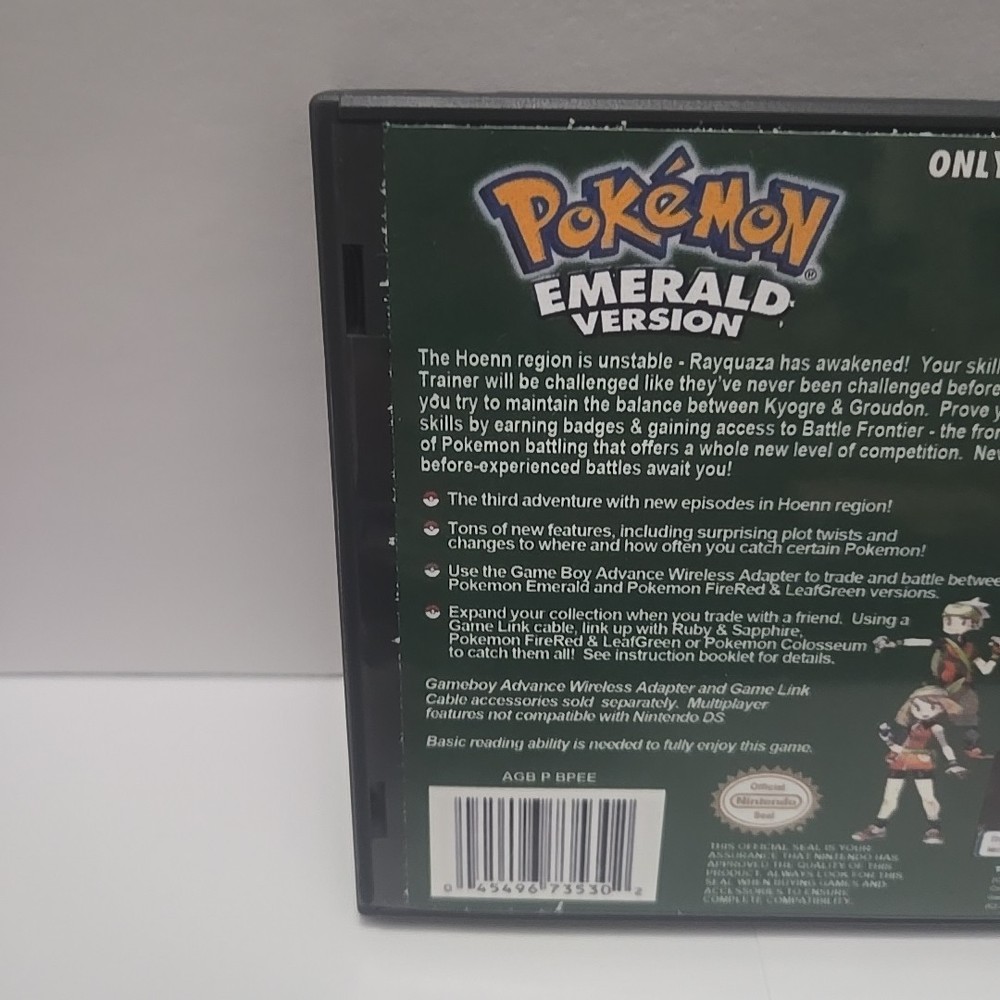 Replacement Case For Pokemon Emerald Version Nintendo GBA