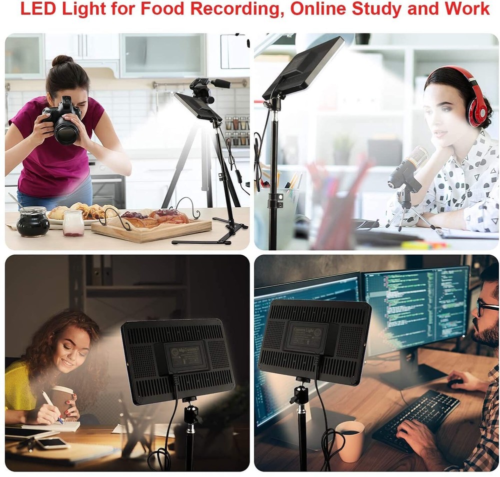 LED Panel Video Light Kit Studio Photography Video Recording For Streaming