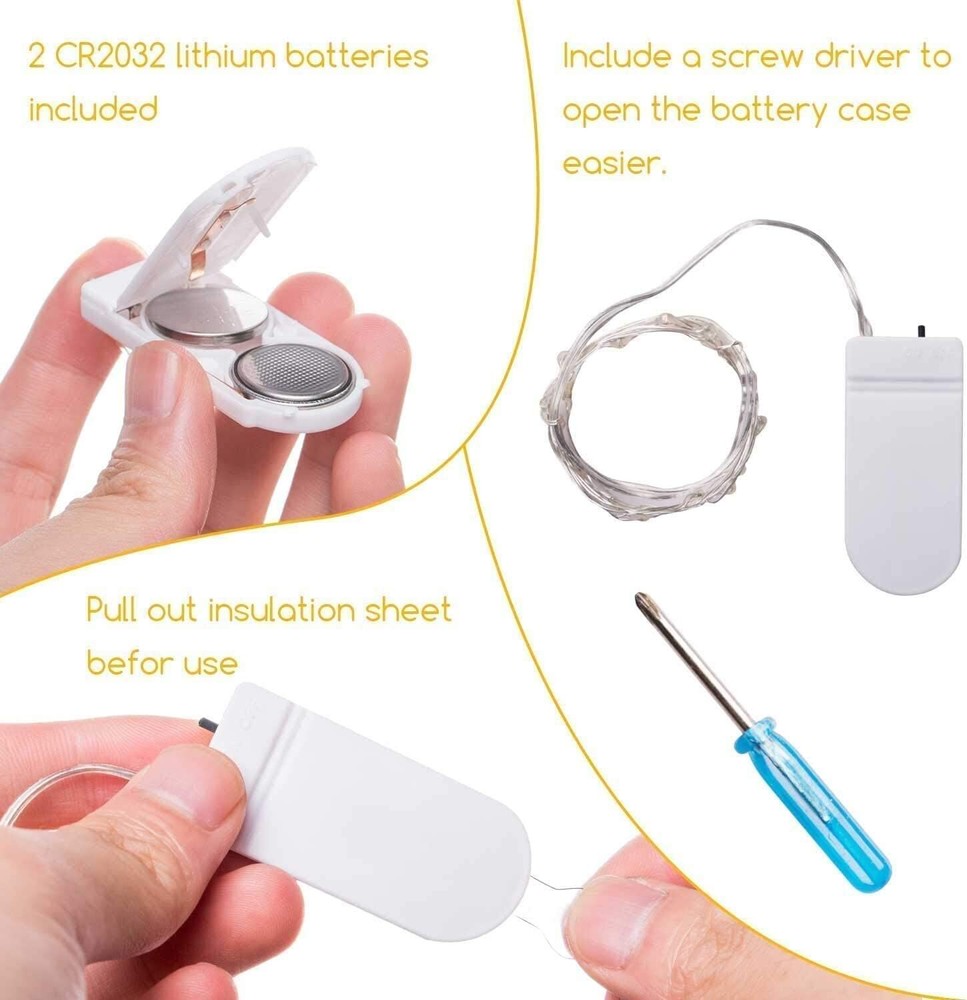 24Pack Fairy Lights Battery Operated String Lights-7ft 20 LED Mini String Lights