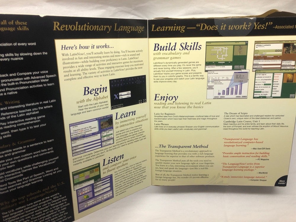 Transparent Language: Learn Latin Now! 8.0 PC CD-ROM includes microphone