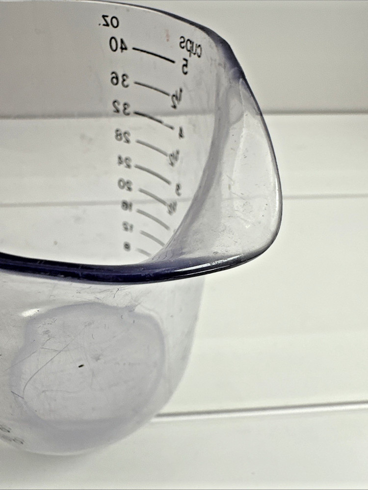 Vintage Kayser Measuring Pitcher 5 Cups Clear Plastic