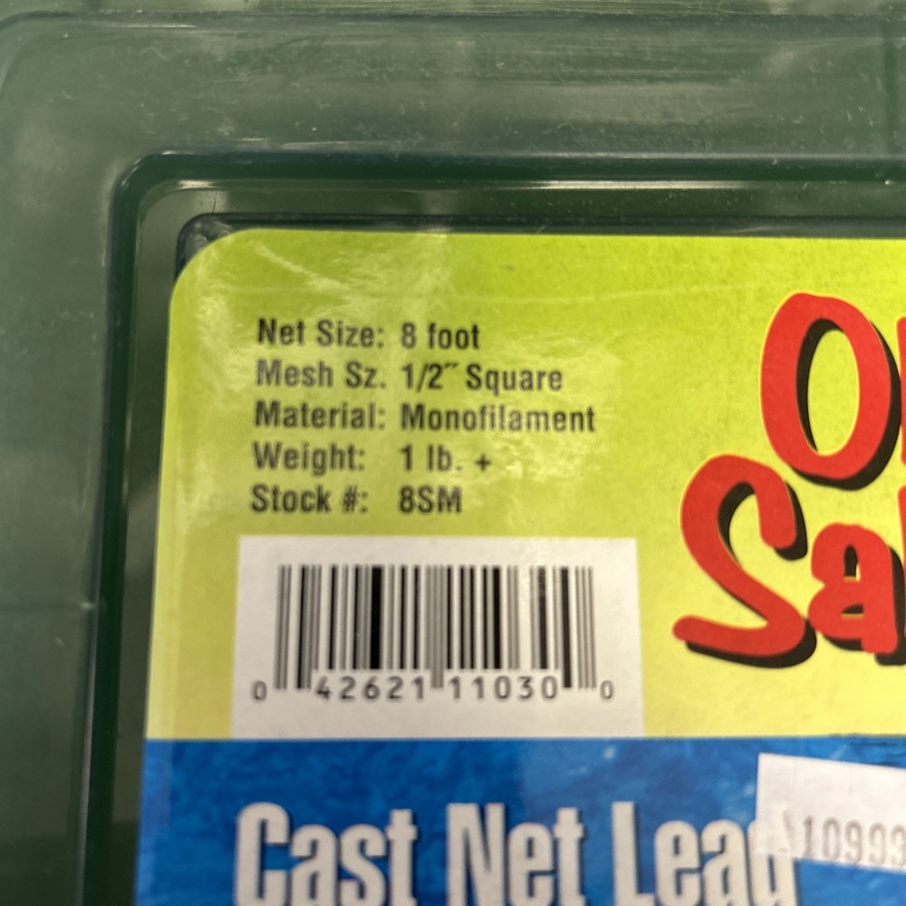 Betts 8SM 8Ft Old Salt Cast Net 8Lb 1/2" Mesh