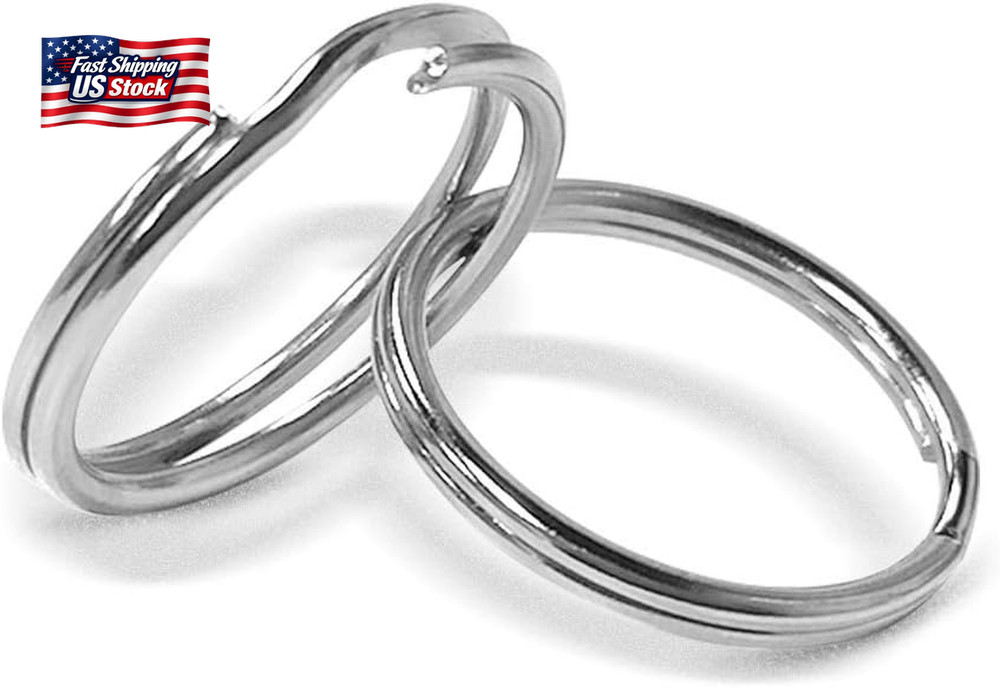 100 Pcs Split Ring, Small Key Rings Bulk Split Keychain Rings DIY Craft Metal Ke