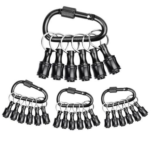 24PCS Keychain Bit Holder,Hex Drill Bit Holder for Impact Driver Drill
