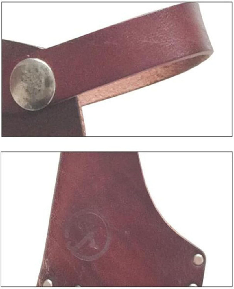 1Pack Leather Axe Head Sheath Durable Leather Sheath Lumberjack Outdoors Work Es