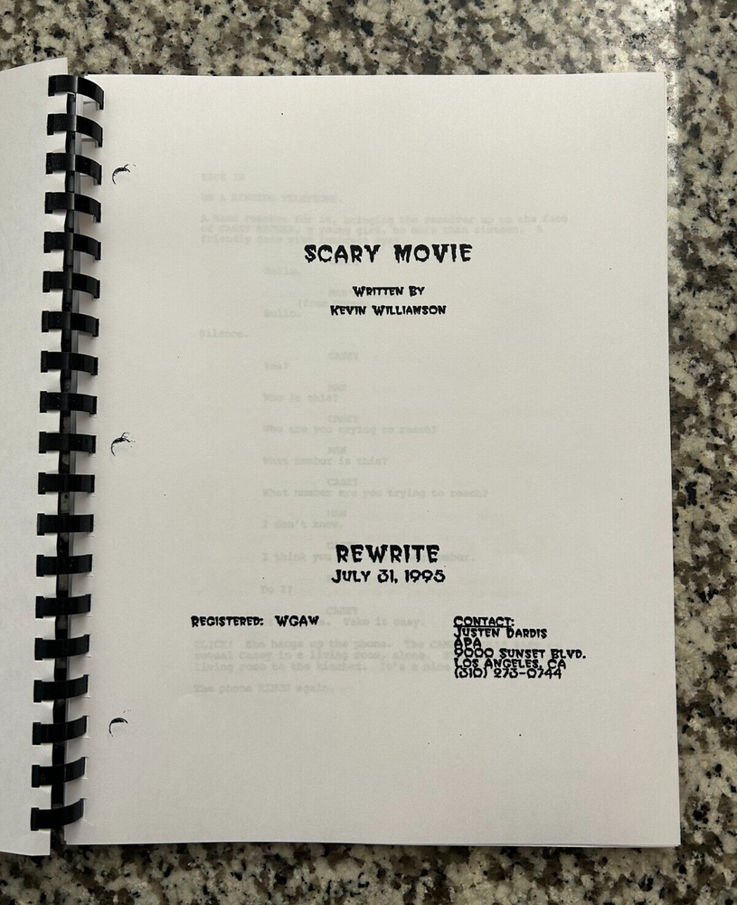 Scream 1996 REPRINT signed Horror Movie Script Full Screenplay Script