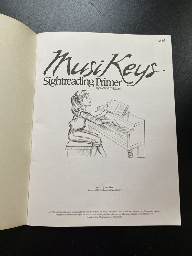 Music Keys Sightreading Primer Robert Caldwell 1988