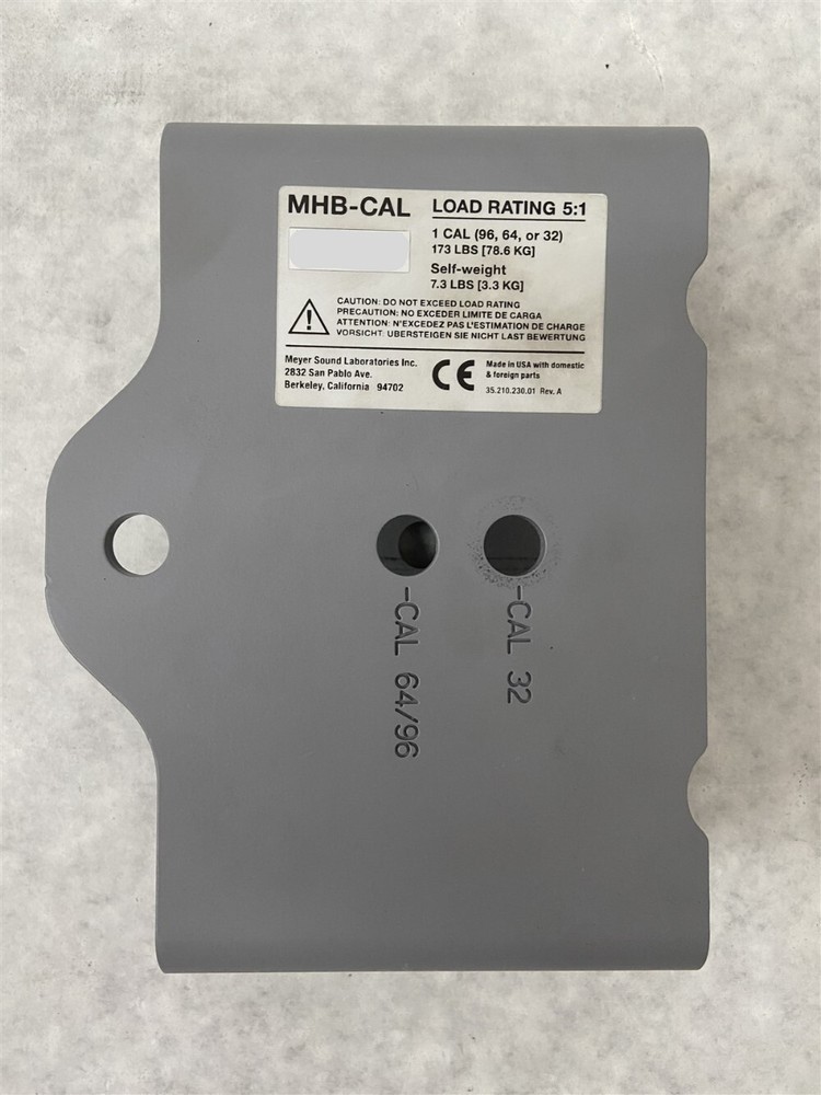 Meyer Sound MHB-CAL Single Point Hanging Bracket for Column Array Loudspeakers