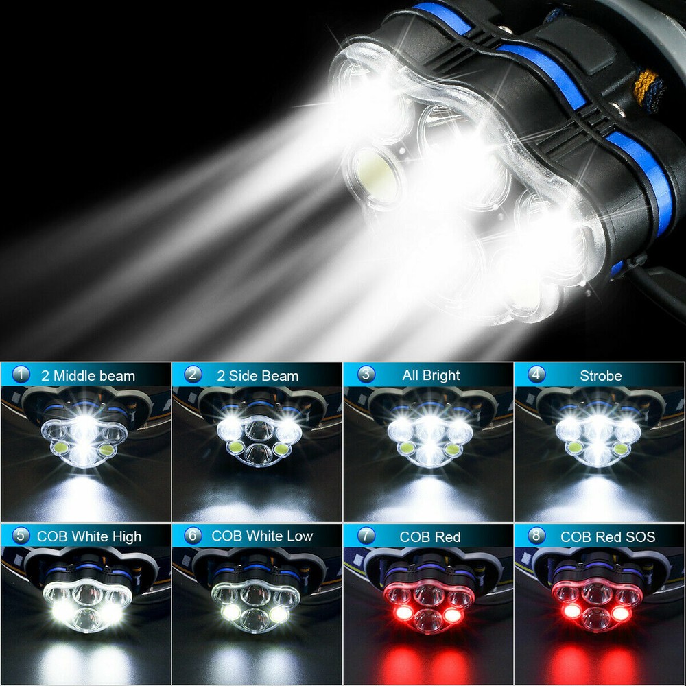 Super Bright 7 LED Headlamp Headlight Flashlight Head Torch