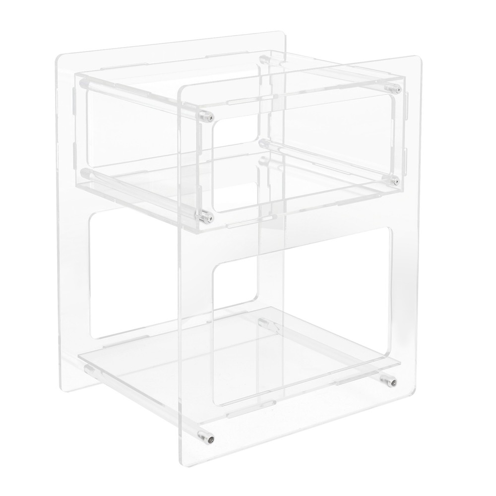 3-Tier Acrylic Side Table Acrylic Nightstand Elevated Bottom Preventing Damp