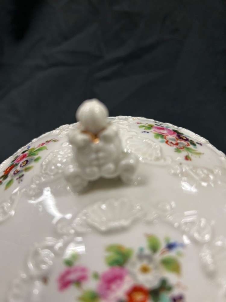 Jacob Petit large covered cup and saucer