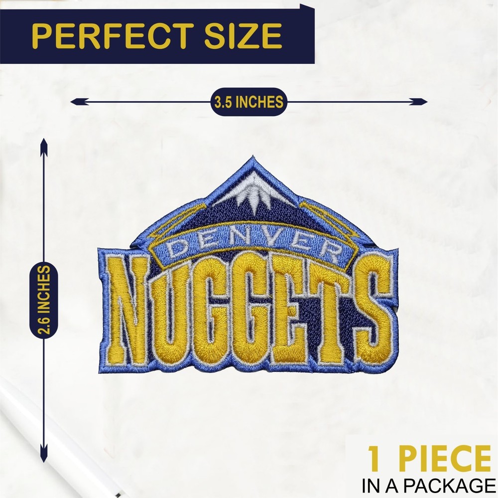 Denver Nuggets NBA Team Logo Iron On Patch - Sew Patch - Embroidered Patch