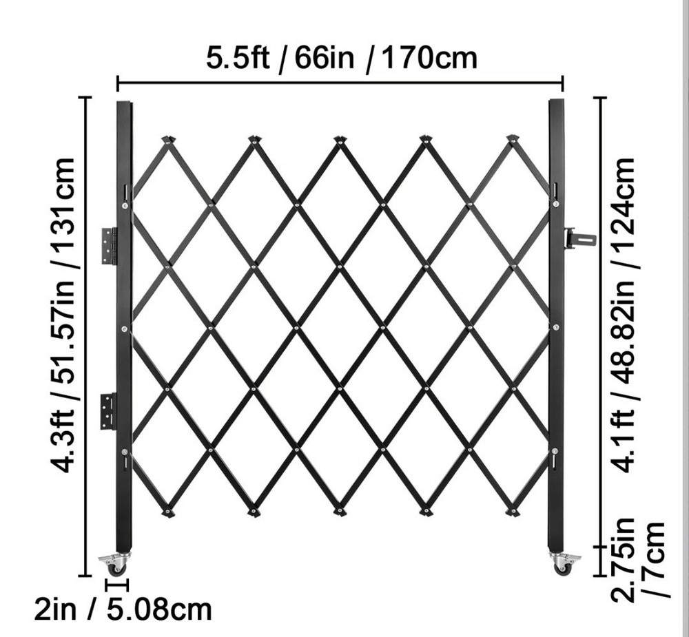 Vevor - Adjustable Security Gate - Steel