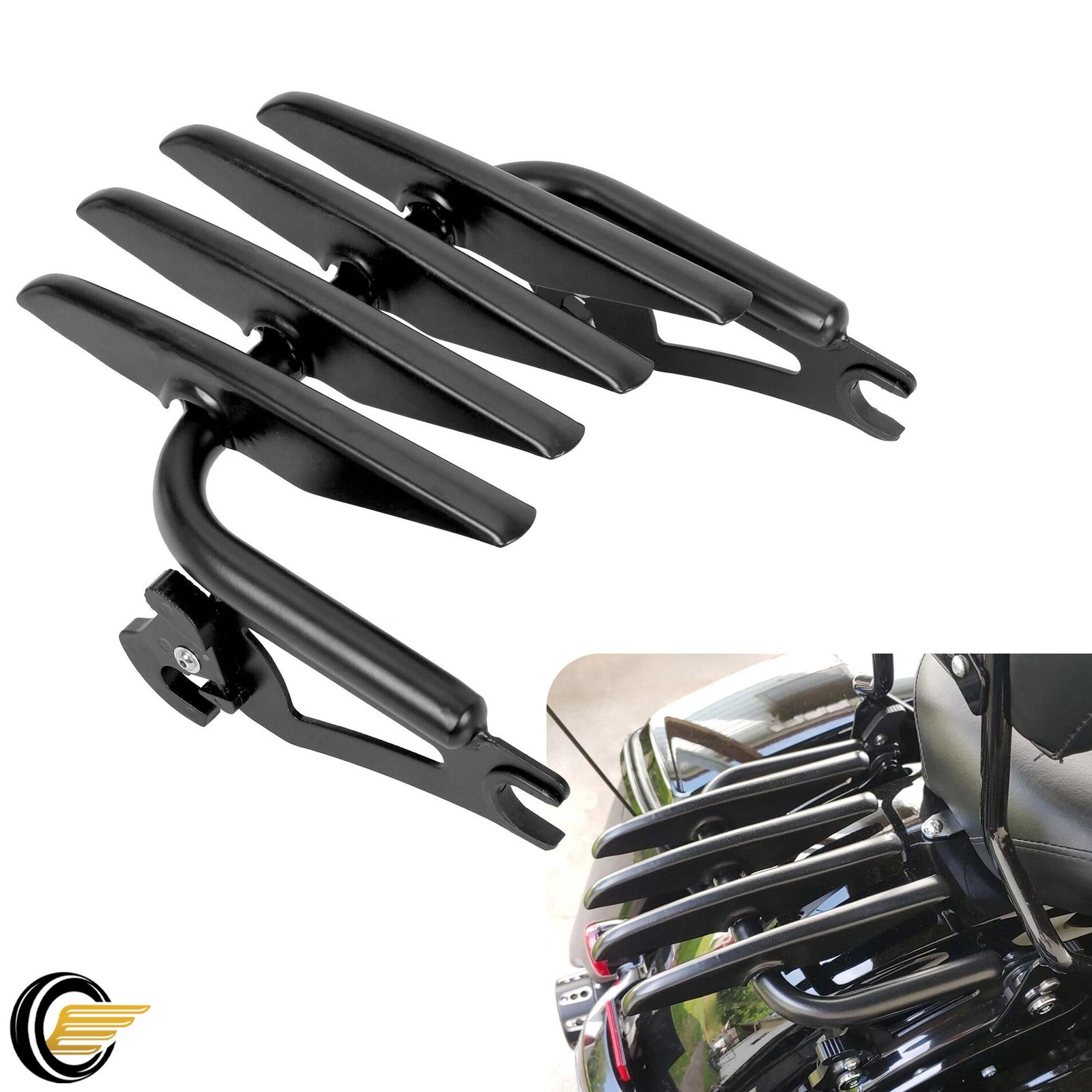 Detachable Stealth Luggage Rack For Harley Touring Road Street Glide 2009-2026