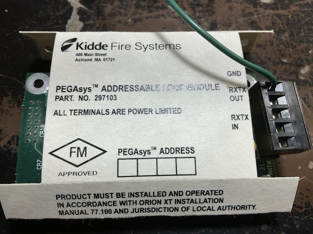 kidde fenwal AnaLASER® Interface Loop Module 297103 For Orion XT Detectors