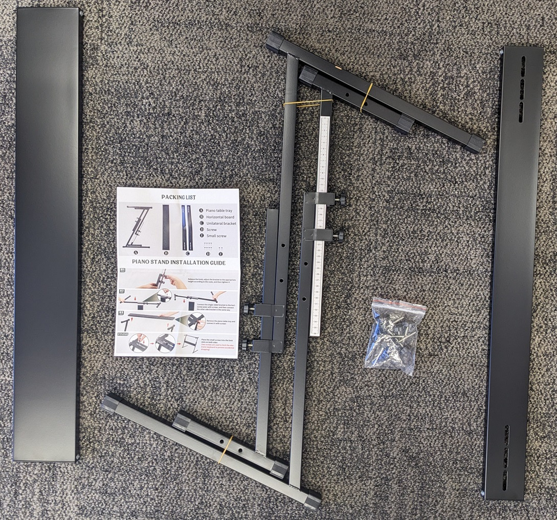 Adjust Height Sturdy Z-Stand Electronic Keyboard Stand Compatible for 61~88 Keys