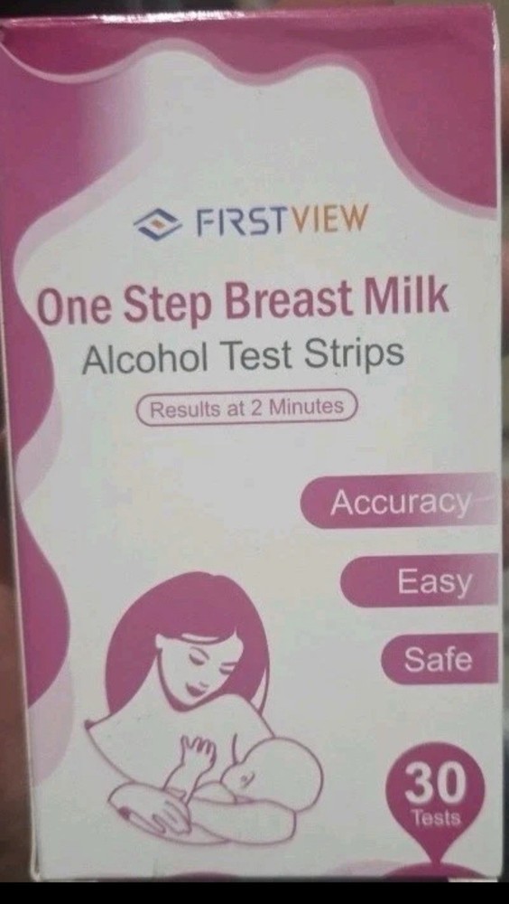 FIRSTVIEW One Step Breast Milk Alcohol Test Strips, 2-min Quick & Accurate 30 Pk