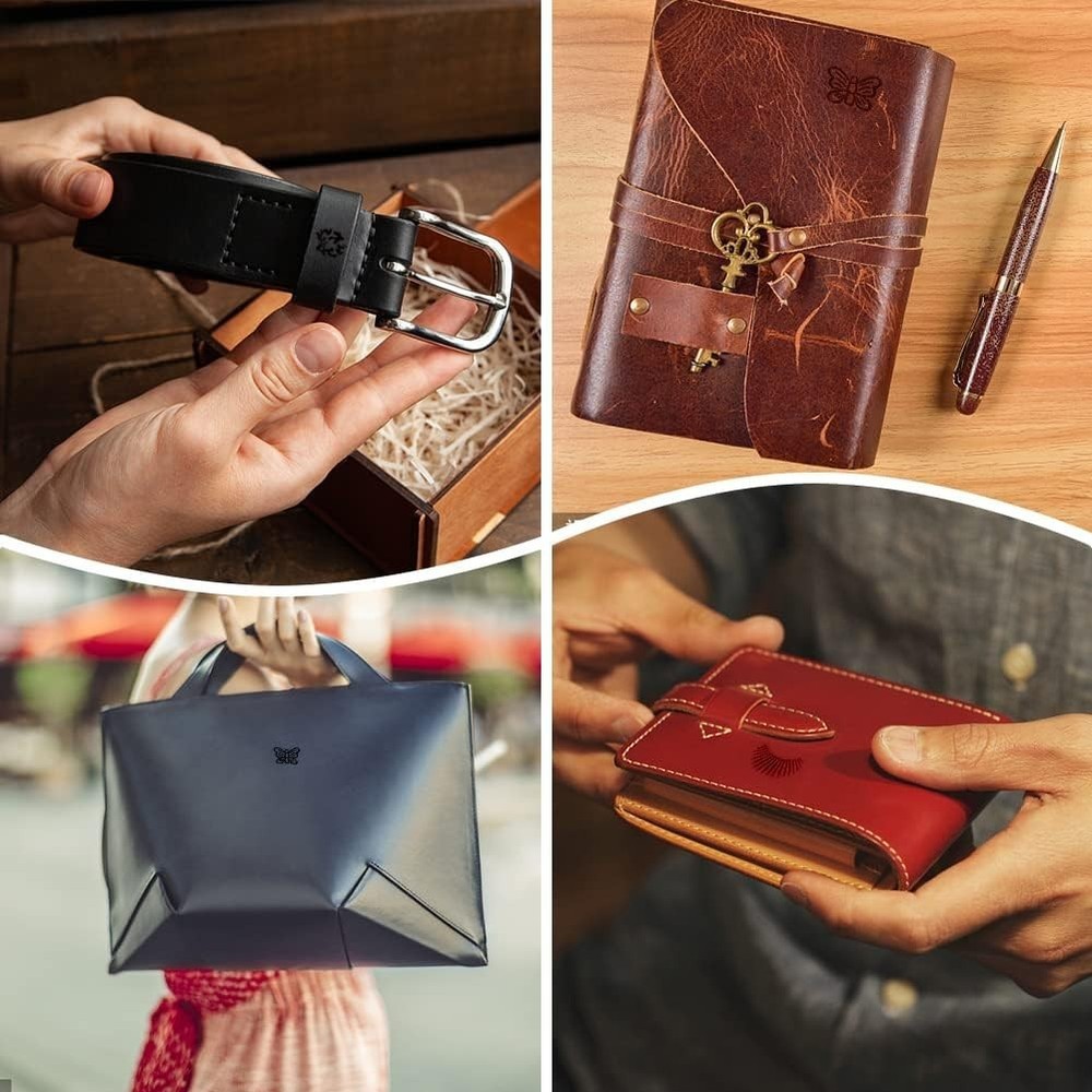 Versatile Leather Stamping Kit for Beginners - 21 Tools & Easy-to-Use Hammer