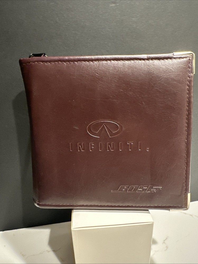 Genuine Infinity Car Leather CD Pouch Compact Disk Holder Pre Owned Excel Cond