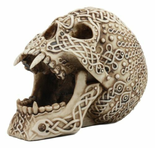 Ebros Celtic Knotwork Bloodlust Vampire Skull Ashtray Statue 7.5"L