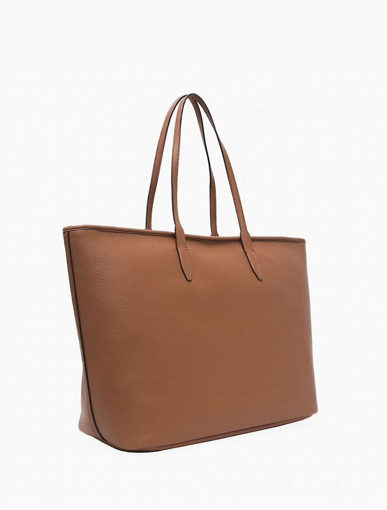 Calvin Klein Pebble Tote Bag Medium Caramel