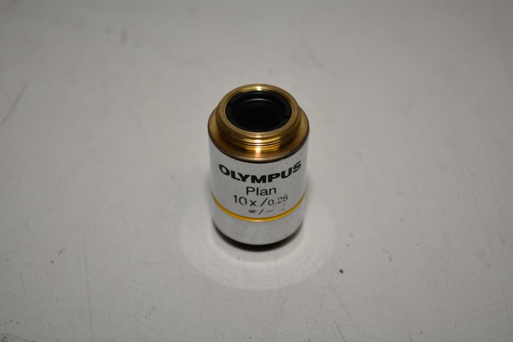 Olympus Plan 10X/0.25 Oil Infinity Corrected Microscope Objective Lens #W557