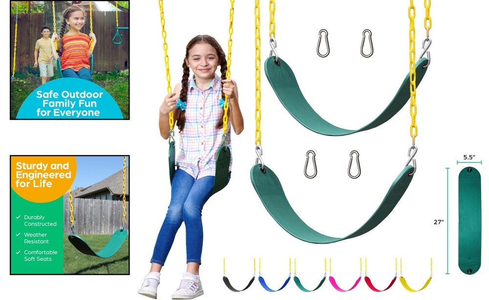 Transform Your Backyard with this Heavy Duty Swing Set Replacement Kit - Green
