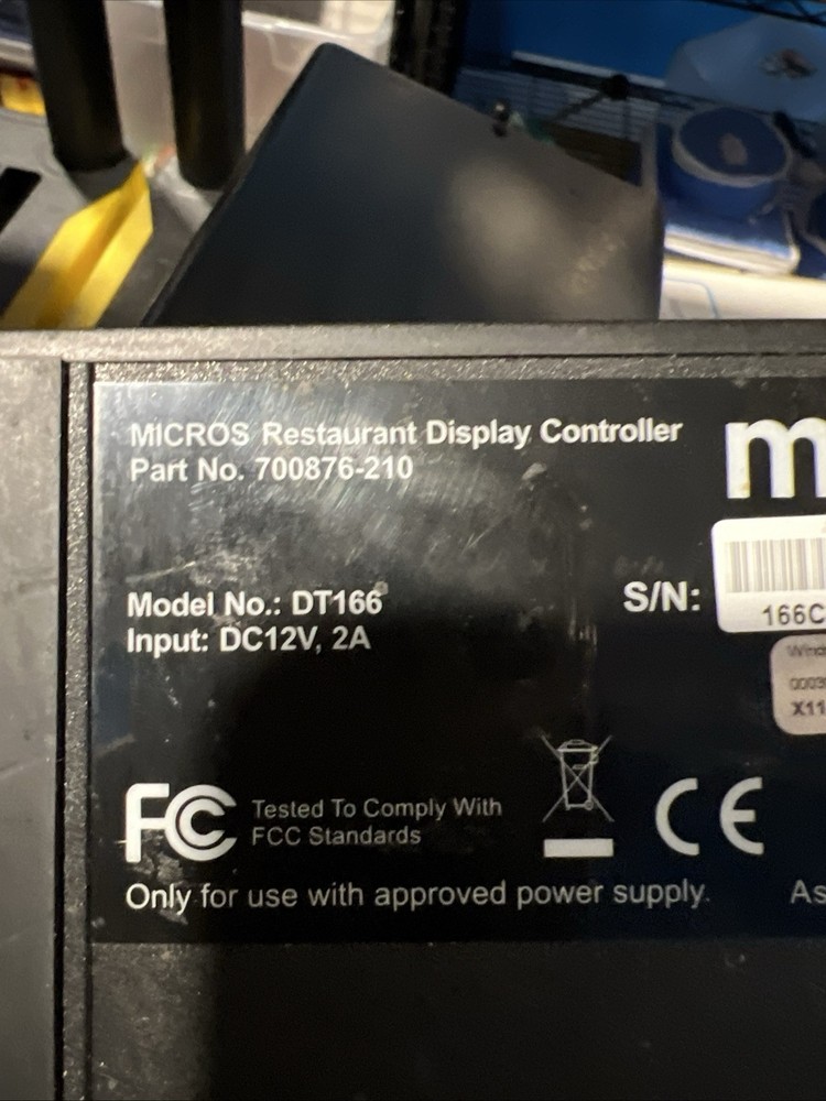 Micros DT166 Restaurant Display Controller w/Power Supply